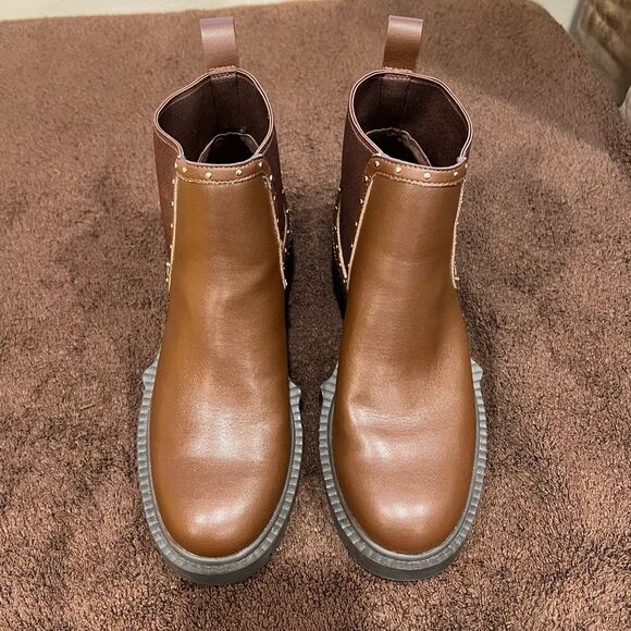 Coach Lory Chunky Studded Ankle Bootie Brown Size 6 - Picture 11 of 15